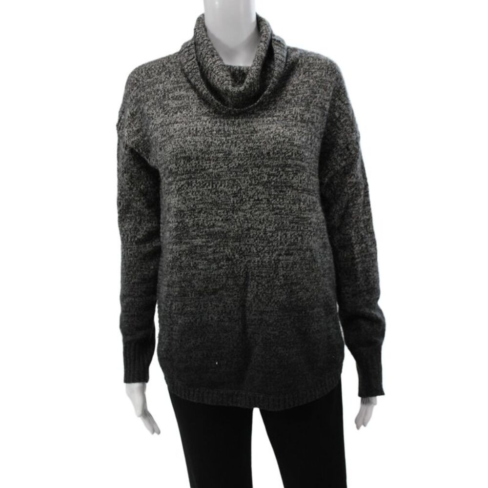 Aqua Cashmere Unisex Dark Gray Turtleneck Pullover Size S